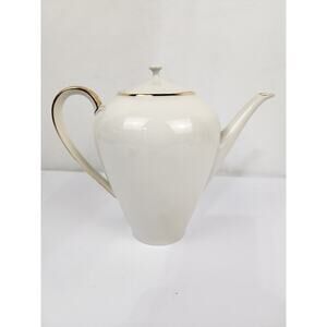 Johann Seltmann Bavaria Ivory Cream w/ Gold Trim Coffee Tea Pot Simple Elegant